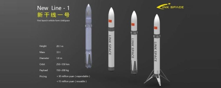 Китайська компанія Лінк Спейс розкрила дизайн своєї багаторазової ракети